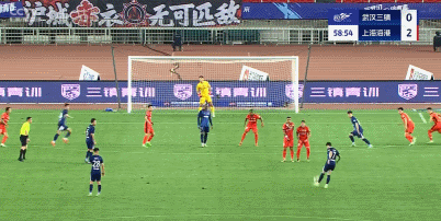 中超第11轮武汉三镇0-2负上海海港，老将神勇外援浪费机会