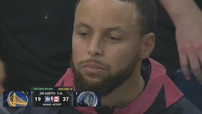 NBA 季后赛森林狼战勇士，库里伤退致勇士进攻端崩溃