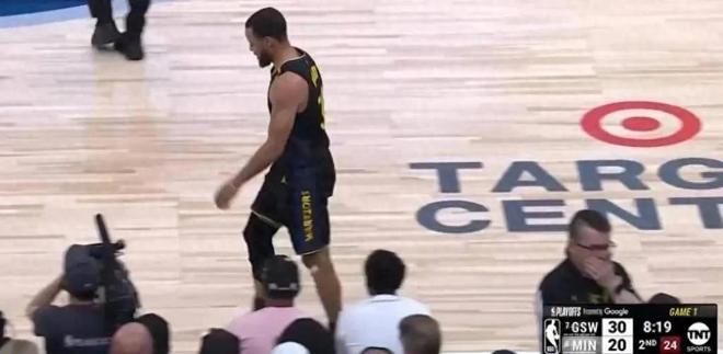 NBA西部半决赛森林狼胜勇士总比分1:1，库里腿筋拉伤引关注