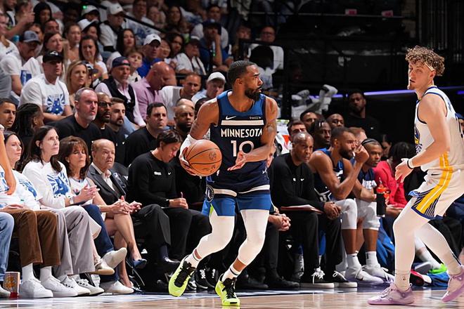 NBA 季后赛森林狼胜勇士扳平总比分，迈克-康利表现平平